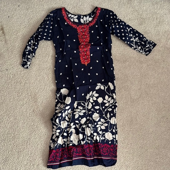 Navy blue Kurta - Picture 1 of 2